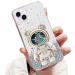 Tivenfezk Nadoli for iPhone 14 Treibsand B r astronaut Hidden Stand Shell caricature glitter astronaut stand soft silicone bling mobile phone case.