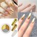 3Pcs Titanium Powder Nail Art Set - Glitter Mirror Effect + 6 Eyeshadow Sticks - International Shipping Available - Buy Online on SooperMarket.com
