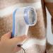 Premium Portable Fabric Shaver & Lint Remover - Ideal for Clothes Sweaters and Furniture | Two Blades & Electrostatic Brush - Buy Online on SooperMarket.com