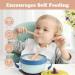 Vicloon Baby Fork and Spoon Set - 2Pcs Silicone Baby Weaning Spoon Set for Self Feeding - Easy Grip Toddler Cutlery Kit - Soft Infant Toddler Spoon in Orange - Buy Online on SooperMarket.com