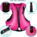 OMOUBOI Inflatable Snorkel Vest | Adult Swimming Jacket for Diving, Surfing & Water Sports (Pink) | 90-220lbs - Buy Online on SooperMarket.com