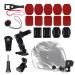 Quotre camera helmet bracket accessories kit motorcycle helmet action cameras chin swivel 3-way drain warehouse rotational assembly kit helmet rack set extension arm compatible with Insta 360 GoPro Hero