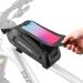 Rockbros bicycle bag frame bag waterproof cell phone bag touchscreen steering bag for smartphone up to 6.8 inches Montainbikes racing bike ebikes black