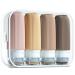 Gemice Travel Bottles for Toiletries CAA Approved 60ml Silicone Travel Bottles Leak Proof Squeezable Travel Size Containers Travel Essentials for Lotion Soap Liquid Shampoo BPA Free(4 Pack) Apricot