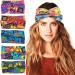 JSGHGDF Patterned Headwear Bohemia Knotted Wide Headbands Kids Adults Colorful Headpiece Fashionable and Comfortable Sweatbands Pink - Buy Online on SooperMarket.com