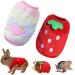 Bangminda sleeveless vest for guinea pig puppies kitten small animals 2 pieces of t-shirts warm clothes for rabbits ferret chinchillas chihuahua small animals pet