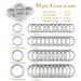 Teskyer Flat Key Ring 40 Pack - Split Metal Key Rings for Home, Car, Office - Organize Keys and Accessories - Silver - 4 Sizes (0.98INCH, 1.10INCH, 1.25INCH, 1.37INCH) - Buy Online on SooperMarket.com