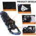 Lixada 23-Inch Lightweight Aluminum Alloy Snowshoes with Adjustable Bindings, Trekking Poles, and Carrying Bag - Blue - Buy Online on SooperMarket.com