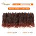 Umylar 10 Inch Pre-twisted Passion Twist Crochet Hair 8 Packs - Short Bohemian Braids Synthetic Extensions in 1B/350 - for Women - Buy Online on SooperMarket.com