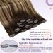 LAAVOO Real Hair Clip Extensions - 40cm Balayage Brown Ombre Clips 105g 7pcs - Double Weft #4/27/4 - Buy Online on SooperMarket.com