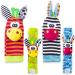 4PC Baby Rattling Toys Set - Plush Wrist & Socks Rattles for Newborn Development | Ideal Gift for 0-12 Months Boys & Girls - Buy Online on SooperMarket.com
