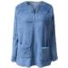 AMhomely Women's Plus Size Teddy Fleece Hooded Jumper - V Neck Pullover Sweatshirt in Blue - 3XL - Buy Online on SooperMarket.com