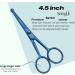 Kids Safety Hairdressing Scissors with Round Tips and Curved Blades - Professional Salon Barber Scissors for Baby Haircuts (Blue 4.5 inch) - Buy Online on SooperMarket.com