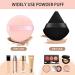 Buy HEYMKGO 3 Pcs Powder Puff Set Triangle Velvet Makeup Sponge for Dual Use | Reusable Wet & Dry Face Cleansing Puff | International Shipping Available - Buy Online on SooperMarket.com