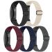 Enkic Elastic Watch Band Compatible with Fitbit Inspire 2/ Inspire/Inspire HR,Woven Soft Nylon Sport Breathable Wristband Replacement Straps For Women Men-5Pack Black+Beige+Burgundy+Indigo+Gray