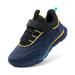 Dream pairs sneakers children sports shoes girls boys sneaker waterproof indoor shoes breathable running shoes outdoor fitness shoes with Velcro fastener 32 EU dark blue black
