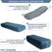 JELS Premium Yoga Bolster Pillow for Restorative & Yin Yoga | Machine Washable & Supportive Meditation Cushion | Sapphire - Buy Online on SooperMarket.com