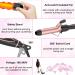 Professional 6 in 1 Curling Iron Set with Hair Straightener Brush - Dual Voltage Curler Wave Wand - Ceramic Barrel Hair Styling Tools - Instant Heating - Heat Resistant Gloves - Rose Gold - Buy Online on SooperMarket.com
