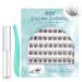 SISILILY Individual Lashes 45 Cluster Lashes C Curl DIY Eyelash Extension Kit at Home Reusable 3D False Eyelashes Natural with Eyelash Glue and Tweezer 10/12/14/15/16mm Length (DM04) 45 clusters - DM04