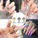 RUNRAYAY 60Pcs Cross Nail Art Studs for Nail Art Accessories Gold & Silver & Gray 3D Metal Retro Punk Nail Charms Cross Shape Nail Decoration for Women Girl DIY Nail Art Decor - Buy Online on SooperMarket.com