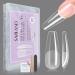 Saviland Gel X Nail Tips - Soft Gel Nail Tips 550PCS Long Coffin Full Cover Nail Tips Set Clear Acrylic Nails Tips 12 Sizes Gel Nail Tip Kit for Nail Repair Extensions Kit for Home DIY Nail Salon Use A1-Long Coffin