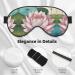 SSIMOO Lotus Flower Namaste Eye Mask - Breathable Soft Sleep Patch for Travel & Relaxation - Black - Buy Online on SooperMarket.com