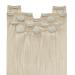 Youngsee Platinum Blonde Clip-In Extensions | 35cm Real Remy Hair | 120g | #60A (7PCs) - Premium Quality Hair Extensions - Buy Online on SooperMarket.com