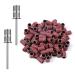 Subay Nail Drill Bits 100Pcs Sanding Bands for Nail Drill 180 Grit Fine Electric Nail Files Sanding Bands for for Acrylic Nails Gel Manicures and Pedicure silver