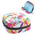 Colorful Exotic Floral Background Sanitary Napkin Storage Bag Feminine Menstrual Cup Pouches Nursing Pad Holder Tampon Bags Portable Period Bag for Women Teen Girls 1Pcs Multi-colored 7