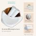 Nominia Facial Towels Premium White Microfiber 3-Series Set | Fluffy Durable Cosmetic Compresses U-Shaped Cut 400g/m Quality - Buy Online on SooperMarket.com