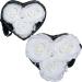 ROSEPOPS Pop-Up Three Preserved Real Roses - Three Scented Blooms Last One Year or Longer - Black Mock Croc Heart Shape Box (Marshmallow Fluff Roses) Marshmallow Fluff Black Croc - Buy Online on SooperMarket.com