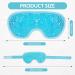 MIVORA Cooling Gel Mask for Puffy Eyes - Hot Cold Therapy for Migraine, Dark Circles, Sinus Pain - Reusable and Soothing - Light Blue - Buy Online on SooperMarket.com