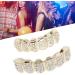 Hip Hop Teeth Set Convenient Hip Hop Teeth Brace for Women for Men for Birthday for Hip Hop Fashion Shows for Halloween Party(gold) - Buy Online on SooperMarket.com