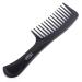 Fine Lines - Professional Rake Comb - Hair Detangling and Shower Comb Great for Afro Wet or Curly Hair | Thick Plastic Black antistatic comb