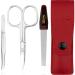 marQus Manicure Set 3 pieces travel set with file from Solingen nail care set nail scissors set and nail set 7. Red