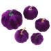 Didiseaon 5pcs Flannel Foam Pumpkin Autumn Decor Halloween Decor Velvet Pumpkins for Decorating Artificial Pumpkin Decoration Fall Decorations Home Decor Photo Prop Fake Pumpkin Set Purple Purple 14X12.5X12.5CM