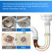 Herios Drain Foam Cleaner Liquid Hair Drain Clog Remover & Cleaner Pipe Dredge Deodorant Foam Cleaner for Shower Sink Drains (2) - Buy Online on SooperMarket.com