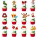 24 Pcs Christmas Cupcake Toppers Merry christmas Theme Elements Cupcake Food Picks for Christmas Party Baby Shower Kids Birthday Party Cake Decorations Supplies - Buy Online on SooperMarket.com