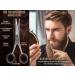 Curved Beard Scissors - 13cm Stainless Steel Hair Scissors with Micro Serrations for Precise Grooming | International Shipping - Buy Online on SooperMarket.com
