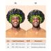 Mikimini Extra Large Black Shower Hoods (2-Pack) - Waterproof Reusable Hair Caps for Men & Women with Bright Green Border - Thick Braids & Double-Layer Design - Buy Online on SooperMarket.com