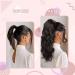 KooKaStyle Long Wavy Wrap Around Ponytail Extension 20 Inch Medium Brown - Synthetic Hair Piece with Bangs for Women - Buy Online on SooperMarket.com