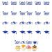 Virtcooy Graduation Cupcake Toppers 2023 - Class of 2023 Graduation Cupcake Toppers | Class of 2023 Graduation Cupcake Toppers Diploma Grad Caps Cake Toppers Picks for Graduation Blue