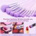 BEAKEY Travel Silicone Makeup Brush Bag 12 Pcs Set | Premium Synthetic Foundation & Eyeshadow Brushes | Portable Organizer Holder in Purple & Pink - Buy Online on SooperMarket.com