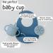 Bubba Bear Baby Cup with Straw | Weighted Sippy Cup for Babies 6+ Months | Non-Spill Bottle for Toddlers | Easy to Hold & Clean Water Bottle with Snack Pot Lid - Storm Grey - Buy Online on SooperMarket.com