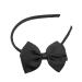 VOCOSTE Bow Headband Fashion Cute Polyester Hairband for Teenager Black 5.9x4.4 Inch