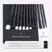Jessup 12pcs Black Eye Makeup Brushes Set - Professional Eyeshadow Brush Set with Natural Synthetic Hair for Eyebrow, Eyelash, Eyeliner - T322 F-T322 - Buy Online on SooperMarket.com
