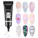MIZHSE 3D Nail Gel Clear Nail Sculpting Gel for Nail Art 15g Molding Gel for Nails Gel Liner 3D Nail Art 5D Embossed Gel Candy Gel Nail Decoration Manicure Charms A-Clear 3D Nail Gel