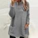 AMhomely Women's Plus Size Soft Teddy Fleece Hooded Jumper - Double Fleece Casual Hoodie with Pocket, V Neck Sweatshirt - Winter Lounge Top - Buy Online on SooperMarket.com