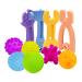 Sensory Balls for Baby Infant 3-6 Months -6 Pack and Silicone Teethers for Babies Frozen Teething Toys for Babies - 4 Pack by ROHSCE