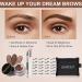 Beginner Eyebrow Stamp Stencil Kit - Simpout Brow Stamping Trio Set with 29 Brow Stencils and Waterproof E02 Soft Brown Eyebrow Kit - Buy Online on SooperMarket.com